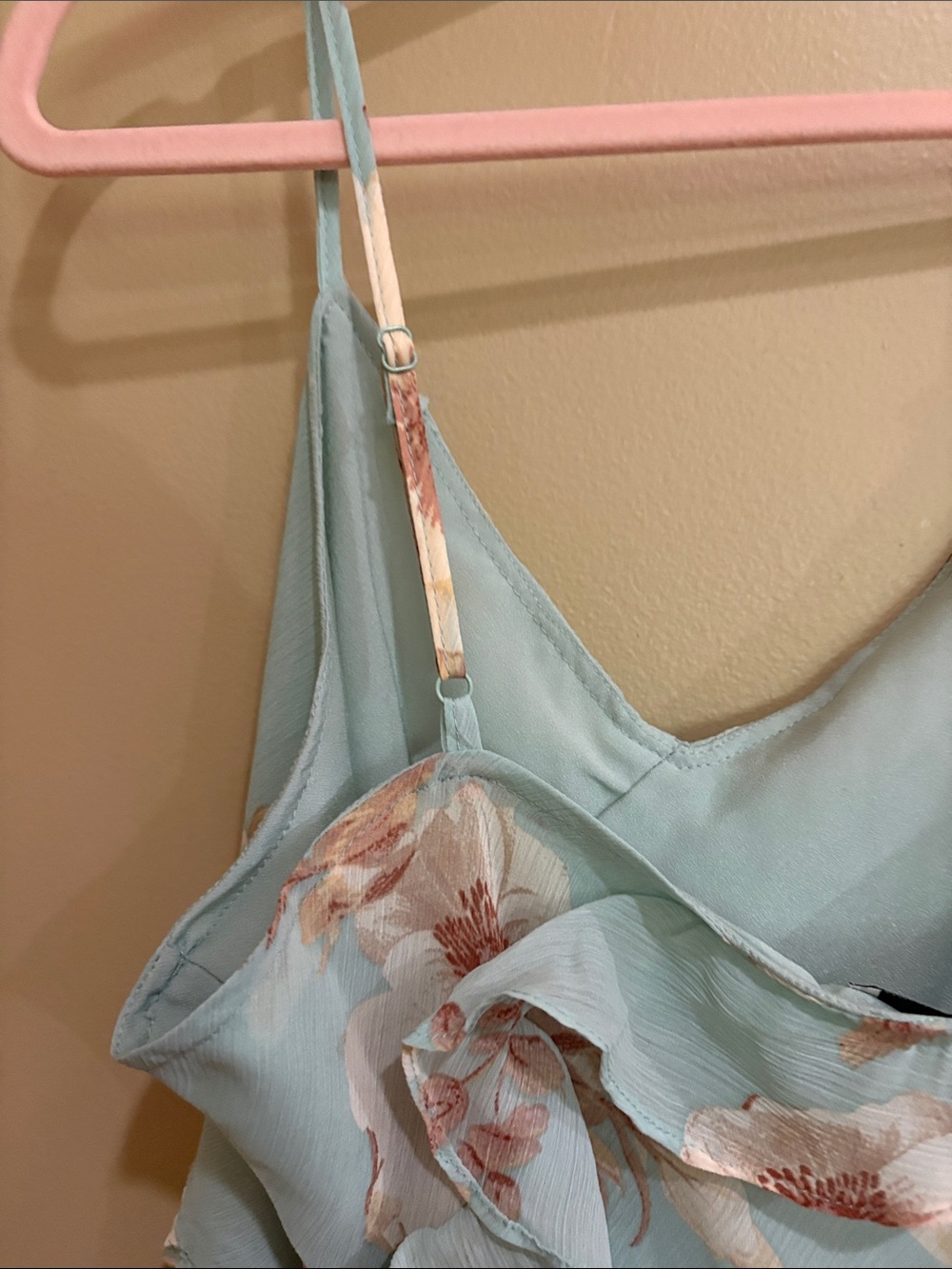 a new day Mint Blue Floral Ruffle Maxi Dress - Picture 3 of 7
